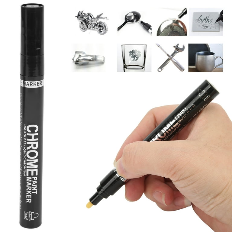 0.7/1/3Mm Liquid Mirror Chrome Marker Oil-Based Paint Marker Pen Watercolor