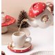 thumbnail image 3 of Cute Mushroom Teapot, Handmade Glaze Polka Dot Lid, Safety Matt Ceramic, 3 of 4