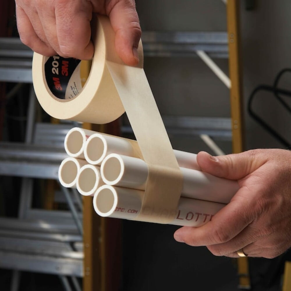 3M General Use Masking Tape 201+ Tan, 36 mm x 55 m 4.4 mil, 24 per case Bulk