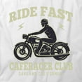 thumbnail image 2 of Ride Fast Caferacer Club T-Shirt | Cool Motorcycle White Tee Gift, 2 of 5