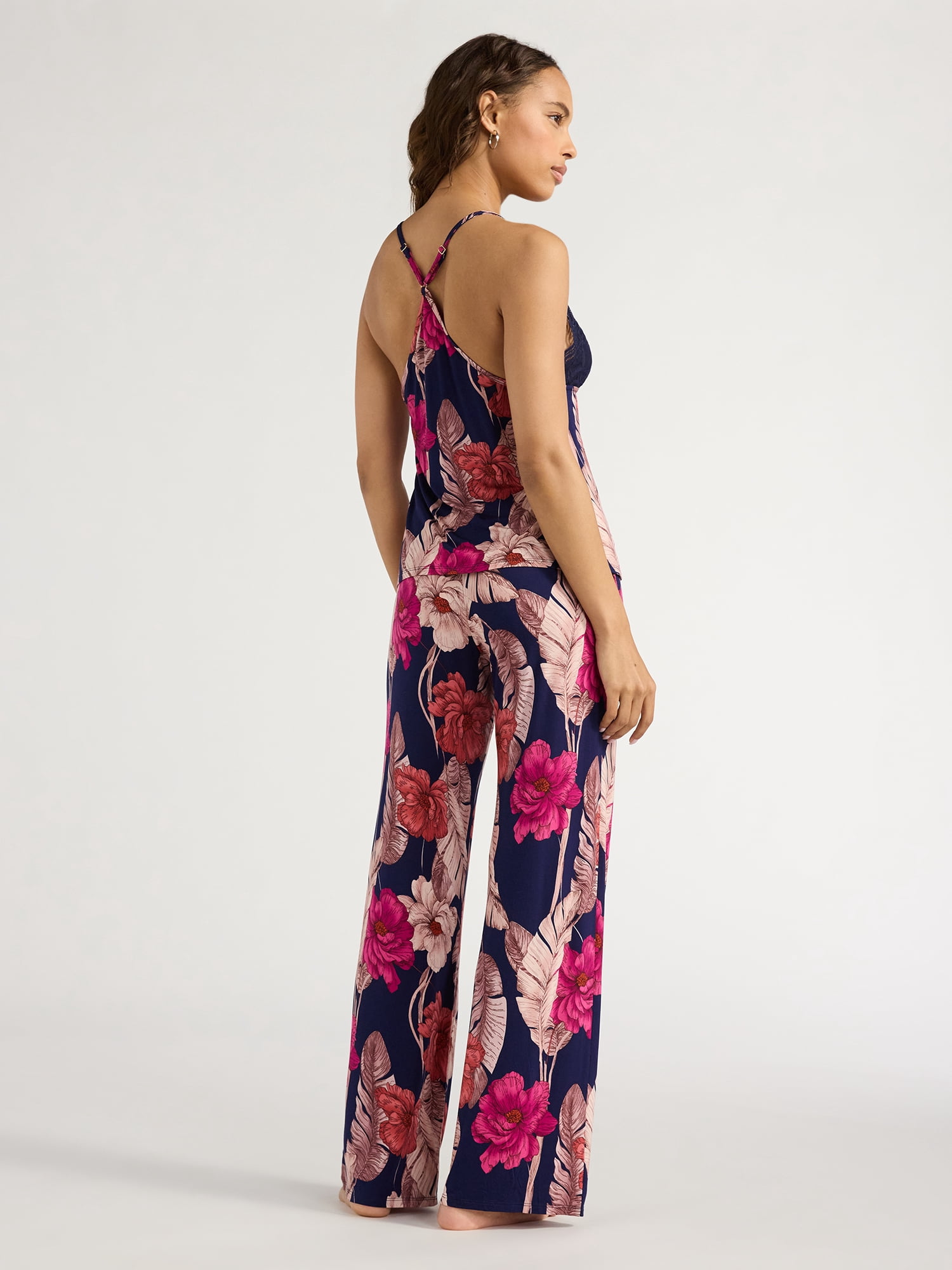 Sofia Intimates Women's and Plus Modal Cami and Pajama Pants Set, 2-Piece, Sizes XS-3X