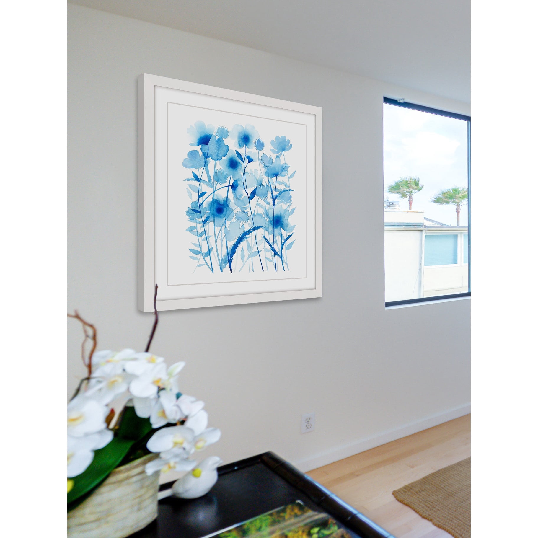 Marmont Hill "Cobalt Sway II" Framed Painting Print