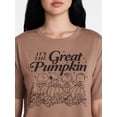 thumbnail image 4 of Peanuts Snoopy Women's and Women's Plus Great Pumpkin Tee and Shorts Sleep Set, 2-Piece, Sizes XS-2X, 4 of 5