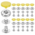 thumbnail image 1 of 20 Set Snap Fasteners, 12mm #633 Zinc Alloy Press Studs Buttons, Light Yellow, 1 of 6