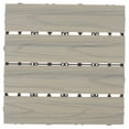 thumbnail image 4 of RENACLIPY 1Pack Grey Wood-Plastic Flooring Square Waterproof Outdoor Flooring for Patio and Garden 30.0X30.0X0.8In, 4 of 8