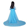 thumbnail image 3 of Elsa Robe pour Filles Enfants Robe de Princesse avec Cape Costume de Cosplay d'Halloween Longue Robe Déguisement de Fête d'Anniversaire, 3 of 6