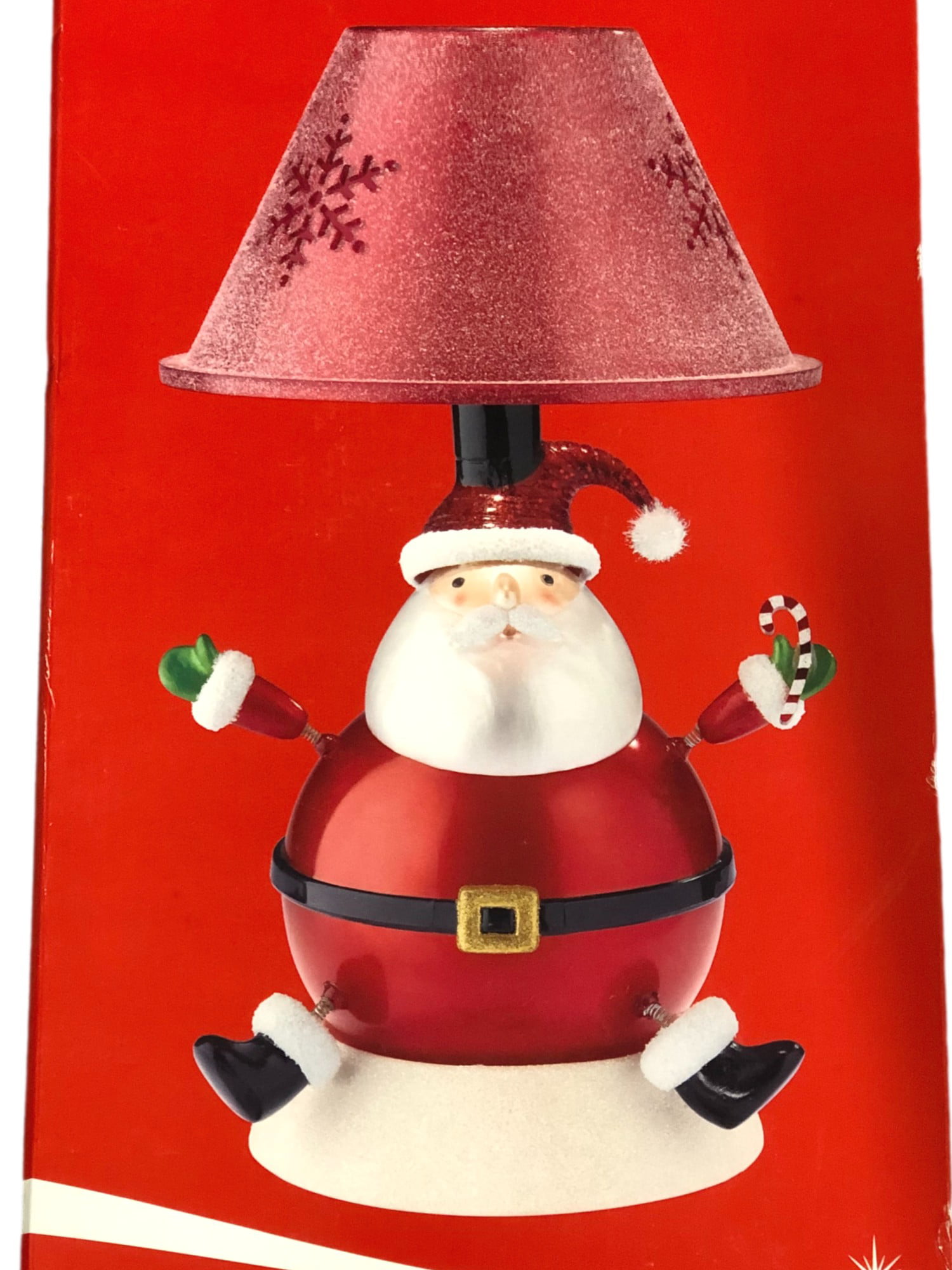 12 25 Inch Holiday Santa, Table Lamp With Light Up Base