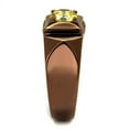 thumbnail image 4 of Womens Coffee Brown Ring Anillo Cafe Para Mujer Stainless Steel with AAA Grade CZ in Topaz Lugo, 4 of 4
