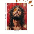 thumbnail image 3 of Qisvanset 12x16 Inch Jesus Portrait Canvas Wall Art, Religious Painting Faith Home Decor Baptism Gift, 3 of 8