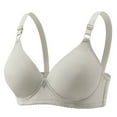 thumbnail image 2 of TAGOLD Womens Summer Plus Size Brs,Push Up Casual Bra for Womens,Woman's Solid Color Back Buckle Thin Style Ventilate Bra Without Steel Rim, 2 of 4