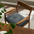 thumbnail image 2 of Modway Solara Vegan Leather Wood Dining ArmchairsSet of 2 in Walnut Black, 2 of 10