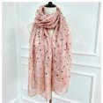 thumbnail image 5 of QSAWXQZ Women's Cotton Linen Long Scarf Polka Dot Lightweight Shawl Wrap Neck Scarf Free Size, 5 of 5
