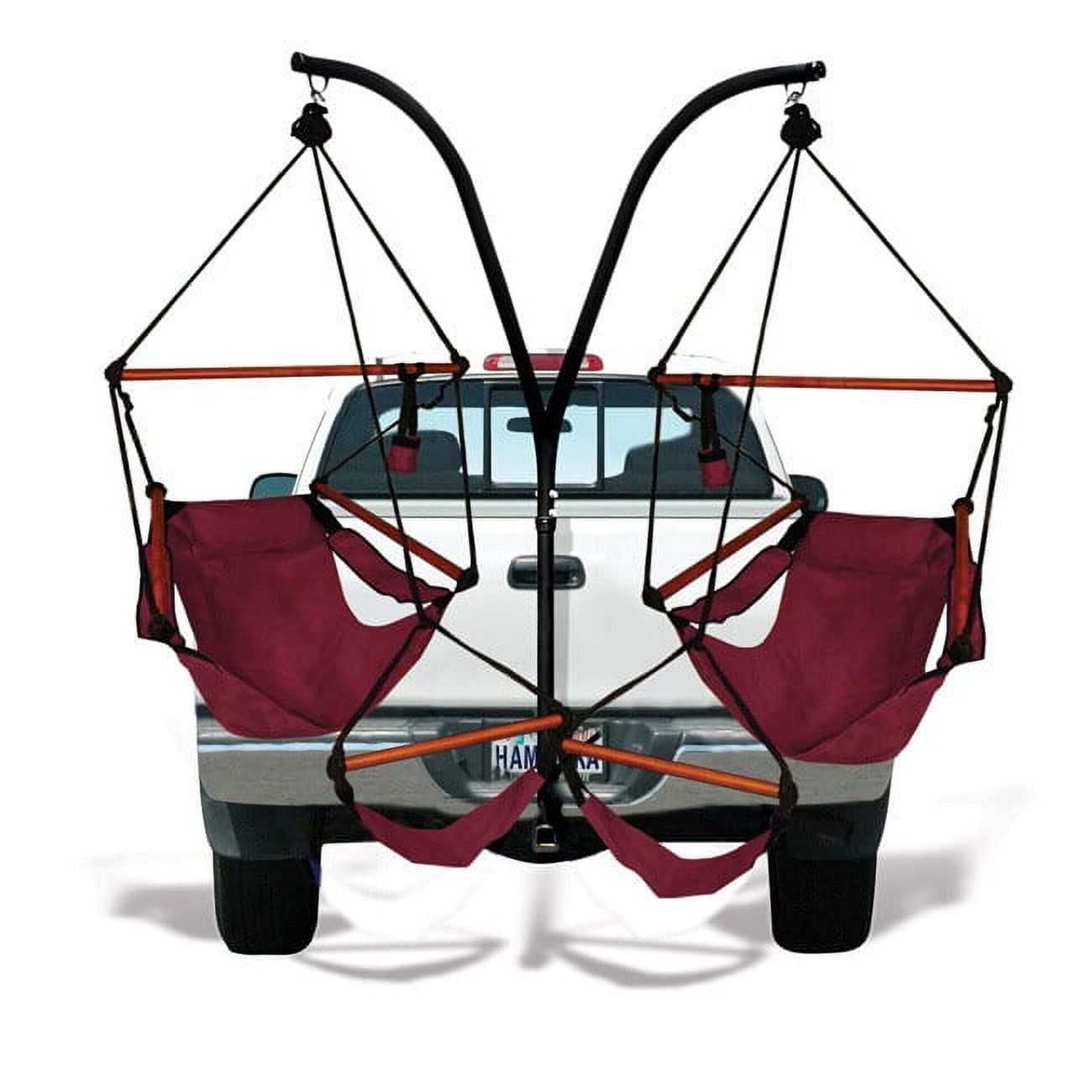 King's Pond 40503-KP Hammaka Trailer Natural Tan Hitch Hanging Chair Stand with Hammaka Chairs