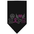 thumbnail image 4 of Pet and Dog Bandana Rhinestone, "Peace Love Hope Breast Cancer", 4 of 10