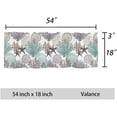 thumbnail image 6 of Summer Coral Starfish Kitchen Curtains Valances for Windows Beach Coastal Seashell Window Curtain 54x18 Inch Short Rod Pocket Bathroom Treatment Valance 1 Panel for Living Room Decor,Brown Green, 6 of 6
