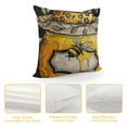 thumbnail image 4 of Chilfamy Bee Day Throw Pillow Covers Decorative Pillowcases with Gnome Daisy Summer Spring Cushion Case for Sofa Bed Holiday Home Decor Indoor Outdoor 22x22in, 4 of 5
