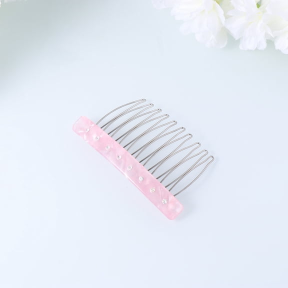 OUNONA Decorative Comb for Women Hair Decoration Accessories in Pink 1Pcs