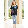 thumbnail image 2 of Catherines Women's Plus Size Slub Knit Sparkling Sequin Tee, 2 of 4