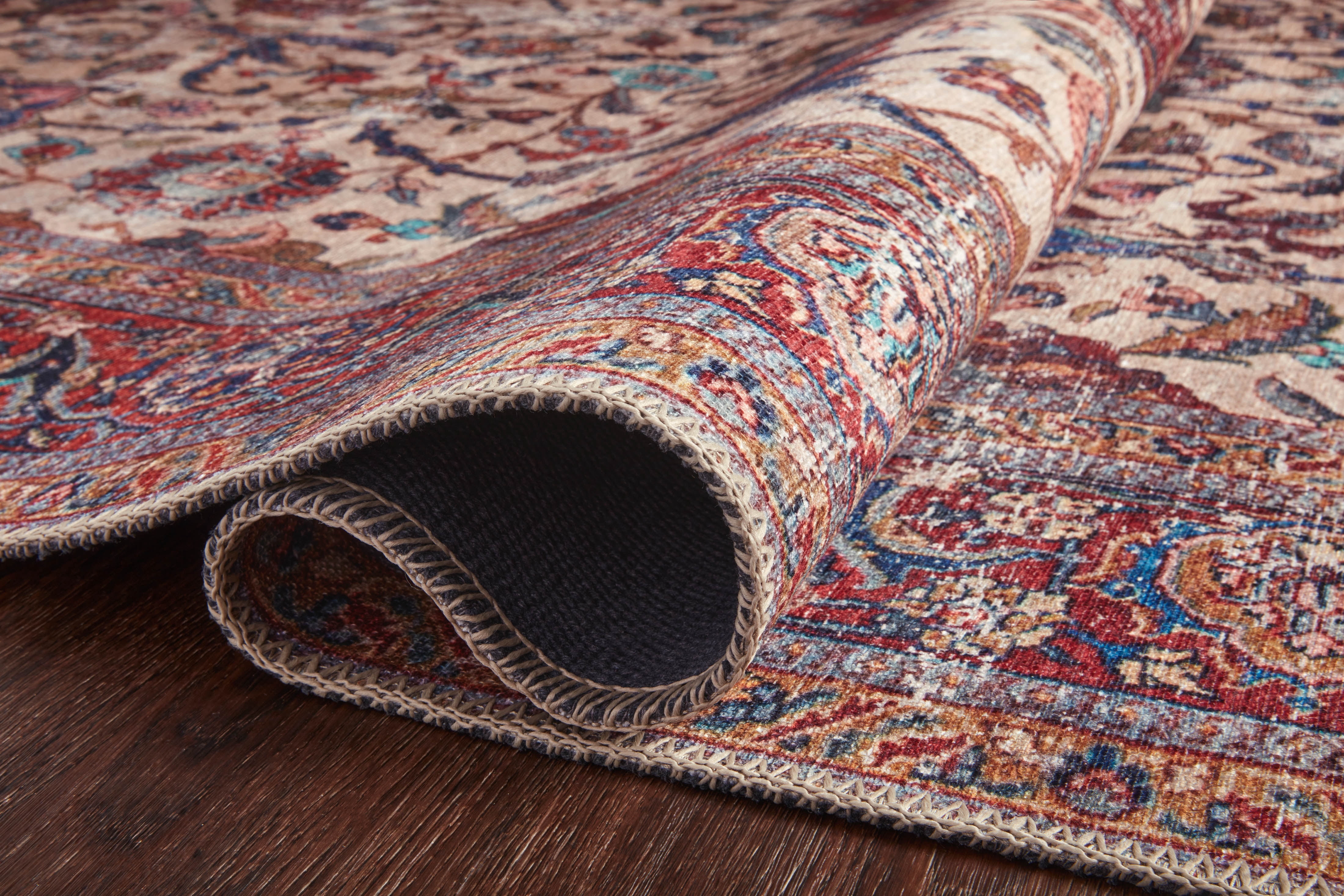 Loloi II Loren Collection LQ-11 Sand / Multi Oriental Area Rug 3'-6" x 5'-6"