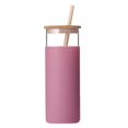 thumbnail image 1 of Lubelski 500ml Water Cup with Lid Shatterproof Glass Assorted Iced Coffee Tumbler Straw Bottle for Home, 1 of 3