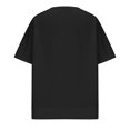 thumbnail image 4 of Cethrio Kids Girls T Shirts, Solid Color Casual Short Sleeve Loose Summer Tops Black Size 3-4 T, 4 of 6
