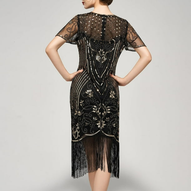 harlem nights dresses Perfect! This is it GOLD SEQUINS PARTY DRESS FUR TRIM DETAIL FOR SLEEVES BODYCON SWEETHEART SHAPE NECKLINE SOME STRETCH Model is wearing a medium Woman Harlem Nights Costumes Plus