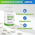 thumbnail image 2 of Magnesium Glycinate 400mg per Capsule – High Absorption – Gentle on Stomach – Supports Sleep, Relaxation, Muscle & Immune Health – Non-GMO, Vegan, 240 Capsules, 2 of 6