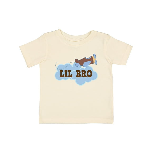 Inktastic Lil Bro Airplane Boys Pilot Brother Boys Baby T-Shirt