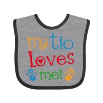 Inktastic My Tio Loves Me Boys or Girls Baby Bib