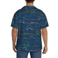 thumbnail image 5 of KLL Shark Print Men's Shirt Short Sleeve Button Down Summer Cuba Beach Shirts- 4X-Large, 5 of 7