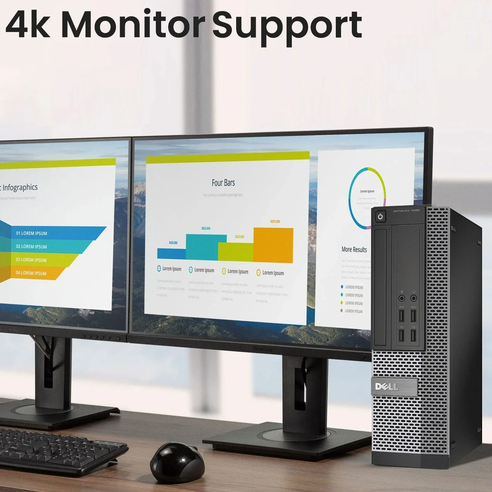 Restored Dell OptiPlex SFF Desktop Computer PC Intel i5 Quad-Core Processor, 8GB Ram, 500GB HDD, 22 inch LED Screen, WiFi, Keyboard & Mouse, Windows 11 Pro (Refurbished)