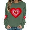 thumbnail image 5 of Ailaofu Plus Size Women Valentine's Sweatshirt Love Heart Print Pullover Tops Loose Casual Cute Valentines Gift Long Sleeve Sweatshirt, 5 of 5