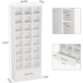 thumbnail image 2 of Tribesigns 9-Tier Shoe Storage Cabinet, 71-Inch Tall Wooden Shoe Rack with 24 Cubbies and Drawer for Closet, Entryway, 2 of 7