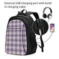 thumbnail image 2 of Cauagu Heart Check Plaid Print Travel Laptop with USB Charging Port,Extra Large Backpack College Backpack Business Work Bag Casual Daypack Perfert for Men Women, 2 of 7