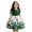 Green, variant on Weebloom Little Girls' Summer Dresses Flutter Sleeve Print Color Sleeveless Ruffle Dress With Pleated Detail Elegant Party Gown Dress For Girls Green 5-6 Years