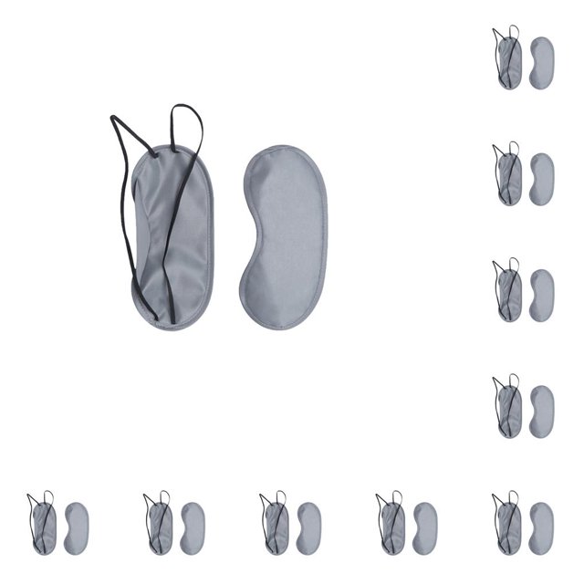 Guardurnaity Eye Cover Blindfold Multi-funcional Práctico Eye Sleeping Covers para adultos Niños Mujeres Hombres Ancianos Gris oscuro 10piezas Gris oscuro