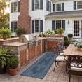 thumbnail image 3 of SAFAVIEH Courtyard Delbet Distressed Medallion Indoor/Outdoor Runner, 2'3" x 8', Navy/Ivory, 3 of 10