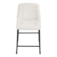 thumbnail image 5 of Furniture of America Perri Modern Chenille Counter Height Dining Chairs, White (Set of 2), 5 of 16