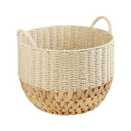 Panier en rotin tressé portable avec poignée, paniers de rangement en osier pour pique-nique, Pâques, organisation, collecte de légumes Panier en rotin tressé portable avec poignée, paniers de rangement en osier pour pique-nique, Pâques, organisation, collecte de légumes