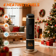thumbnail image 4 of Taoset 23-Inch Portable Ceramic Heater for Bedroom, Office - 1500W Fast Heating with Remote Control, Gold, 4 of 6