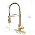 thumbnail image 2 of WELLFOR Touchless Kitchen Faucet with Pull Down Sprayer, Motion Sensor Kitchen Faucet Single Kitchen Faucet High Arc Pull Out Faucet, Brush Gold, 2 of 7