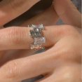 thumbnail image 2 of Anillo abierto de circón de metal irregular para diseño minoritario femenino, estilo simple y versátil, anillo de moda, 2 of 5
