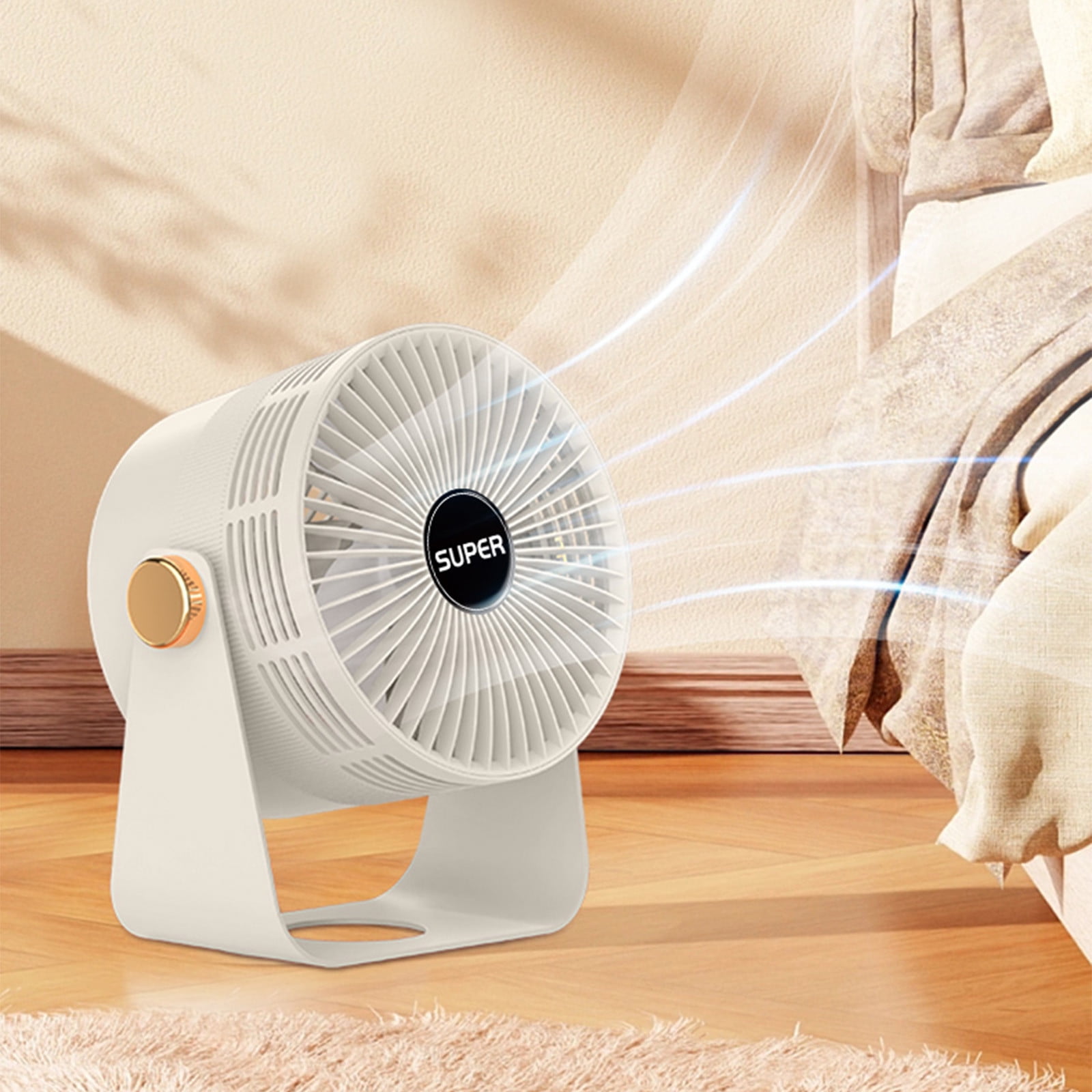 Loyerfyivos Air Circulation Fan,Home Rechargeable,Bedroom Typhoon Circulation Fan,16 Feet,Strong Airflow,90 Degree Adjustable Tilting Angle,Low Noise,3 Wind Speed