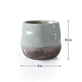 thumbnail image 2 of Torre & Tagus 902108B Corsica Ceramic Crackle 2 Tone 4-Inch Round Pot, Blue, 2 of 4