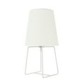 thumbnail image 4 of Aspen Creative 40172-11, 13" High Transitional Metal Accent Table Lamp, White Painted Finish and Empire Shaped Lamp Shade in White, 7" Wide, 4 of 8