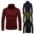 thumbnail image 5 of Mens Thermal Cotton Turtle Neck Skivvy Turtleneck Sweaters Stretch Shirt Tops, 5 of 5