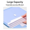 thumbnail image 2 of PLPPYFS Binder Pocket Plastic Envelopes Binder Folders 3 Holes Binder Folders for 2/3 Ring Document Pouch with Label Loose-Leaf for Office Home, Letter Size, 2 of 8