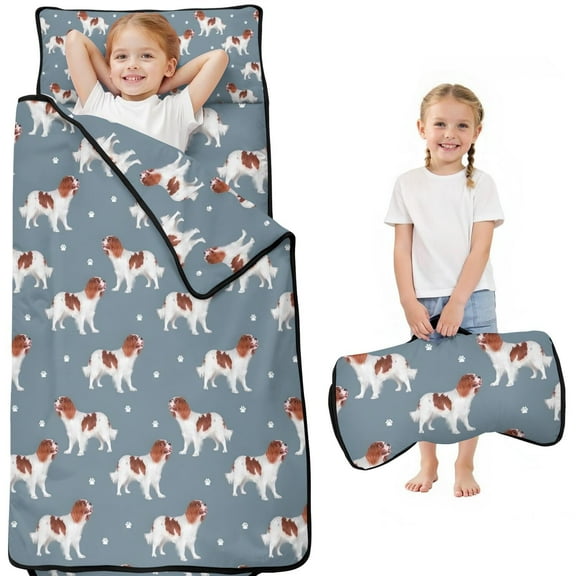King Charles Cavalier Toddler Nap Mats for Kids Preschool,Sleeping Mat Bag or Kids,Toddler Sleeping Bag,Toddler Nap Mat or Daycare