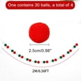 thumbnail image 2 of 4 Pcs Colored Felt Ball Garland,Happon Christmas Pom Pom Garland with 60 Balls,Christmas Felt Ball Garlands for Christmas Party Festivals Decoration,Red Green and White, 2 of 7