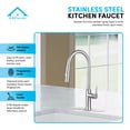 thumbnail image 6 of KBFmore 18.5 inch Stainless Steel Kitchen Faucet with Deck Cover Plate and Dual Function Pull Out Down Spray Head, 6 of 9